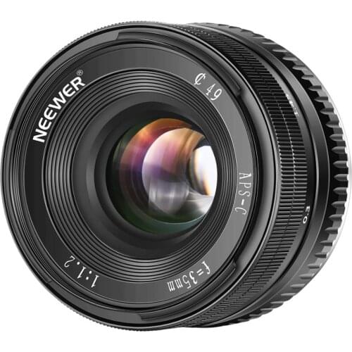 Neewer 35mm F1.2 Large Aperture Prime APS-C Aluminum Lens For Sony E Mount Mirrorless Cameras A6500 A6300 A6100 A600 A9 NEX 3 3N