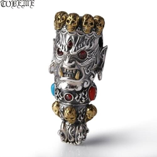 925 Silver Tibetan Mahakala Buddha Pendant 925 Sterling Hindusm Mahakala Buddha Pendant Buddhist Mahakala Buddha Amulet