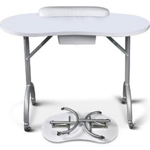 H1 Portable Manicure Nail Art Table Station Desk Spa Beauty Salon Equipment For Nails Foldable Nail Table Black White Cheap