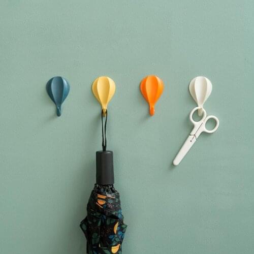 Mixed colors 8 pcs Wall Mounted Hanging Hooks sticky door Storage living room Organizar Storage coat hook for wall Accesorios