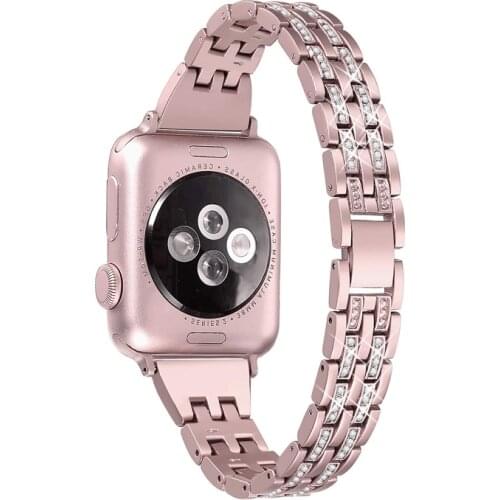 Diamond strap for Apple Watch Band 38mm 40mm 42mm 44mm iWatch band apple watch series 5/4/3/2/1 Metal Jewelry link bracelet