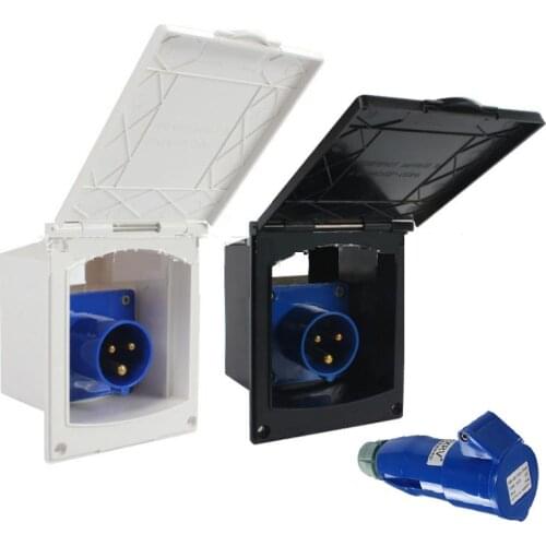 220V-240V 16A RV Camper External Flush Hook Up Inlet Socket Socket Plug For Motorhome Boat Yacht Trailer Truck Car Caravan