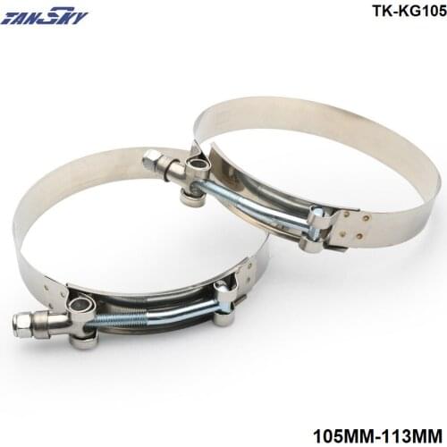 4.0" INCH (105MM-113MM) SILICONE TURBO HOSE COUPLER T BOLT SUPER CLAMP KIT TK-KG105