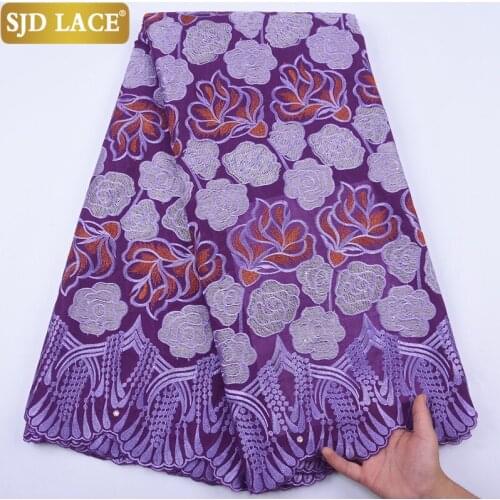 SJD LACE Sewing African Dry Lace With Embroiderey Swiss Voile Lace In Switzerland 2020 Cheap Sale Style For Wedding Dress A1973