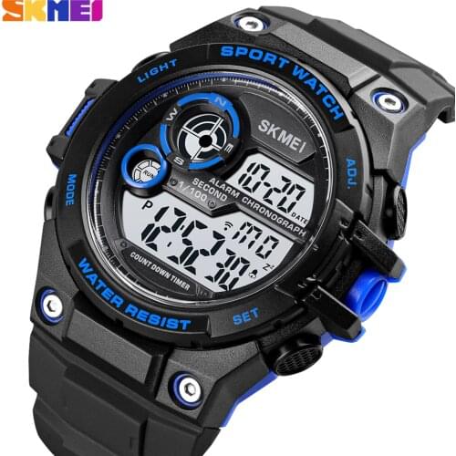 SKMEI Mens Watch Wristwatch Outdoor Sport 100M Waterproof Digital Clock Military Countdown Multifunction Watches reloj hombre