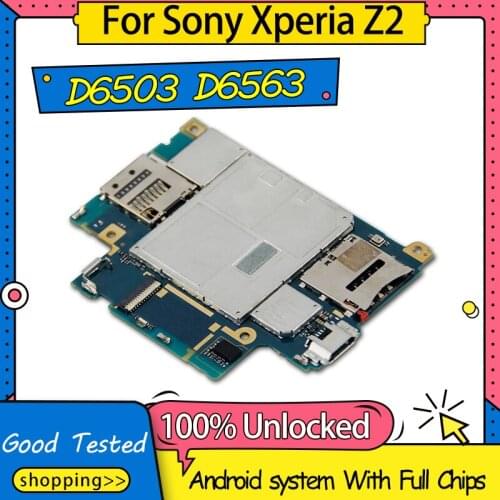 Replacement Motherboard Mainboard Logic Board Original Unlocked For Sony Xperia Z2 D6503 D6563 Motherboard With Android System