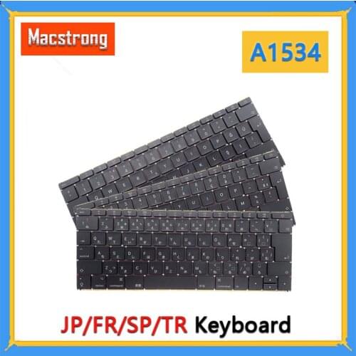 Brand New Original 12" A1534 Keyboard JP/FR/SP/TR Keyboard For Macbook Pro French/Spanish/Turkish/Japanese Without Backlight