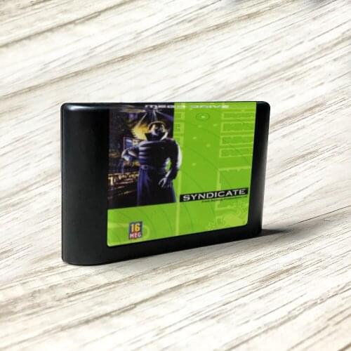 Syndicate - EUR Label Flashkit MD Electroless Gold PCB Card for Sega Genesis Megadrive Video Game Console