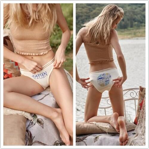 Cartoon Cotton Comfortable Women Panties Cute Sweet Girls Underwear Sexy Low-Waist Female Briefs Breathable Ladies Lingerie