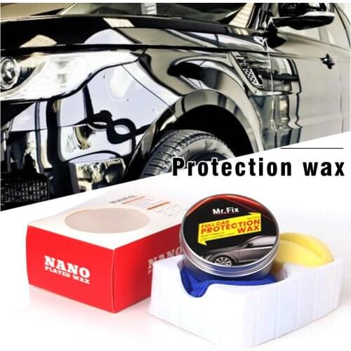 Car Wax Crystal Hard Wax Paint Premium Carnauba Care Scratch Repair Maintenance Wax Paint Surface Coating Free Sponge And Towel