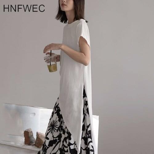 Women White Pleated Asymmetrical Temperament T-shirt New Round Neck Short Sleeve Fashion Tide Spring Summer 2020 T227