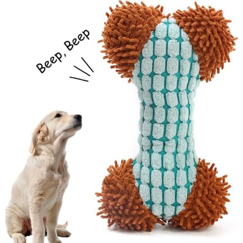 High Quality Dog Chew Toy Creative Bone Shape Dog Teething Toy Pet Squeaky Toy Dog Plush Toy Pet Supplies Cat Dog Favors
