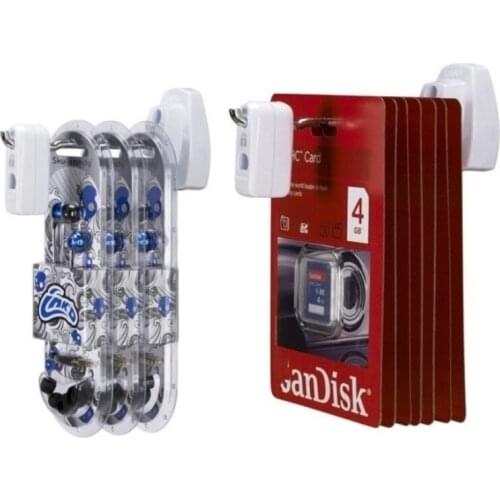 100 Pieces/Pack) Magnet Key Open High Secure White Color ABS Shop Wall Display Product Existing Hook Stoplock