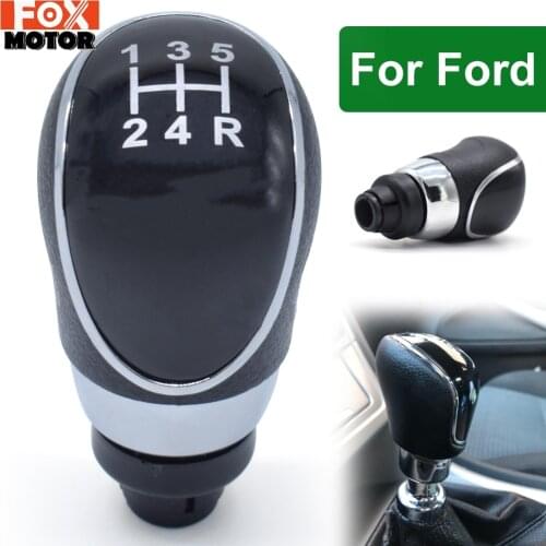 5 Speed Car Accessories Manual Gear Shift Stick Knob For Ford Fiesta MK7 Focus MK3 C-Max B-Max Mondeo MK4 Kuga Transit Galaxy