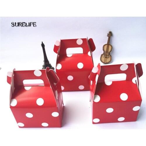 60pcs/lot (Pack of 60) Colorful Polka Dots Printed Paper Horn Candy Boxes Treat Bags Wedding Birthday Kids Party Decorations