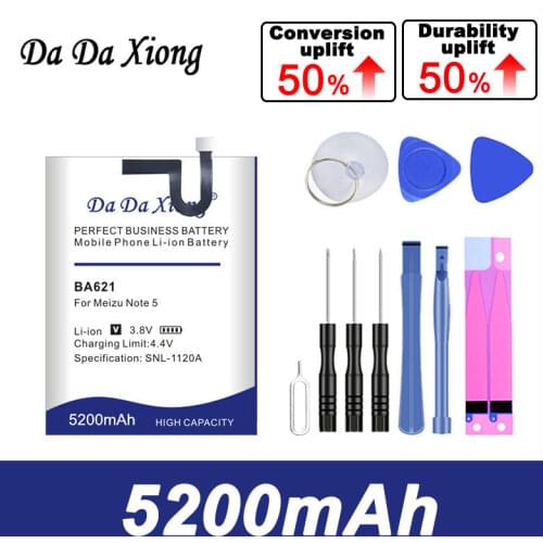 5200mAh BA621 Batterie For Meizu Note 5 Battery meilan note 5 M5 note Bateria + Tools