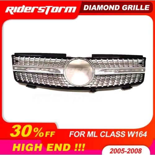 ML Diamond Grille 2005-2012 For Mercedez Ml class W164 Diamond Grille ML250 ML200 ML300 W164 Front Bumper Mesh