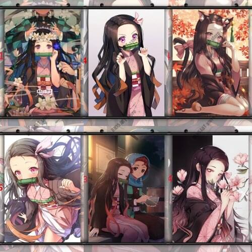 Diamond Embroidery Anime Full Round Drill Diamond Painting Demon Slayer Cross Stitch Kits Mosaic Wall Art Home Decoration Gift