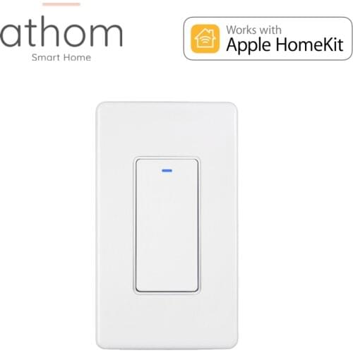 ATHOM US Homekit WiFi Smart Switch Key Button Siri Voice Control Timing Schedule