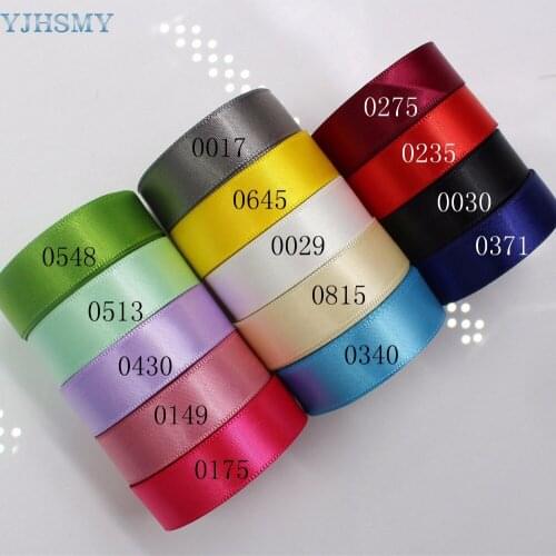 YJHSMY 174285,16 mm 10 yards Multi color optional solid color satin ribbon,headdress accessories wedding DIY hand-made materials