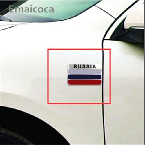Emaicoca car-styling 3D Aluminum National Flag Case for Skoda Octavia Yeti Fabia Rapid Superb Roomster Combi KODIAQ
