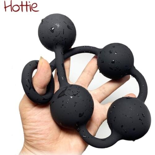 Large Anal Beads Silicone Butt Plug Dilator Ass Plug Sex Stopper Big Size Adult Sex Toys for Couples Anal Trainer Anus Expander