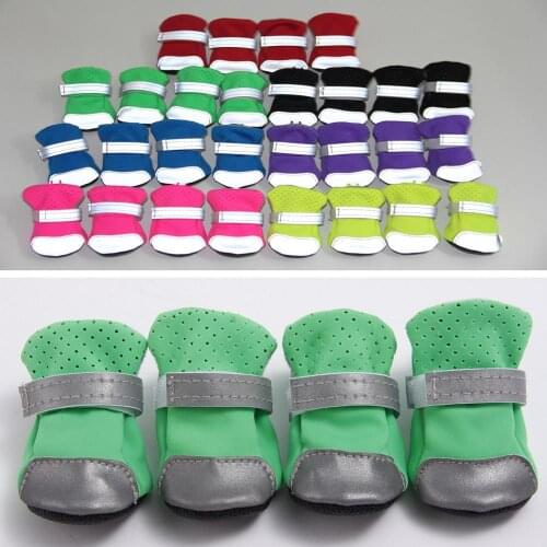 4pcs Waterproof Winter Pet Dog Shoes Anti-slip Snow Pet Boots Paw Protector Warm Reflective For Medium Large Dogs Labrador Husky