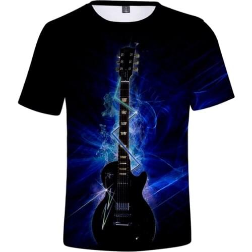 Electric Tone Guitar 3d T Shirts Summer Fashion Hip Hop Style Men Women T-shirt Short Sleeve O-neck Cool T-shirts Tee Shirt Tops