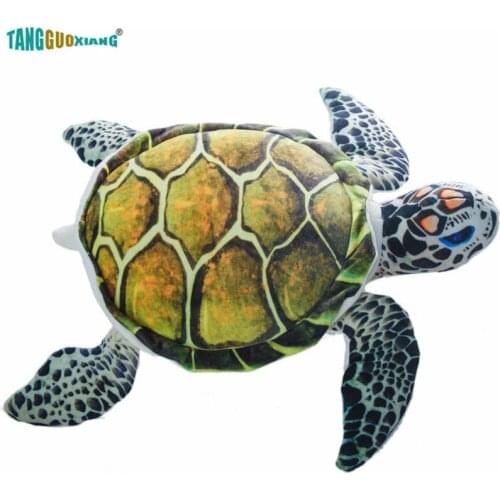 Simulation Sea Turtle Plush Toys Marine life Pillow Tortoise Fish Soft Sea Ocean Animal Doll Backrest cushion Home Decoration