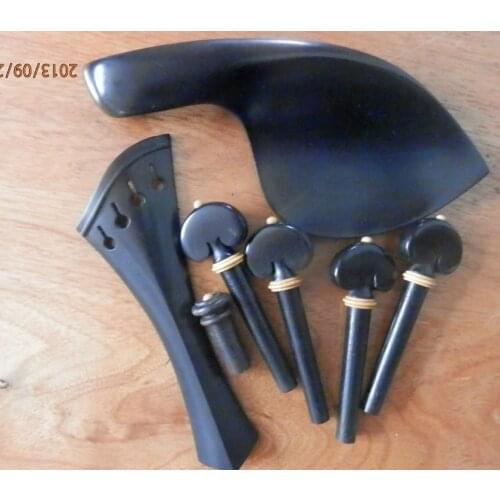Violin ebony quality , high grade ebony violin arm-tie 44 violin ebony harp style