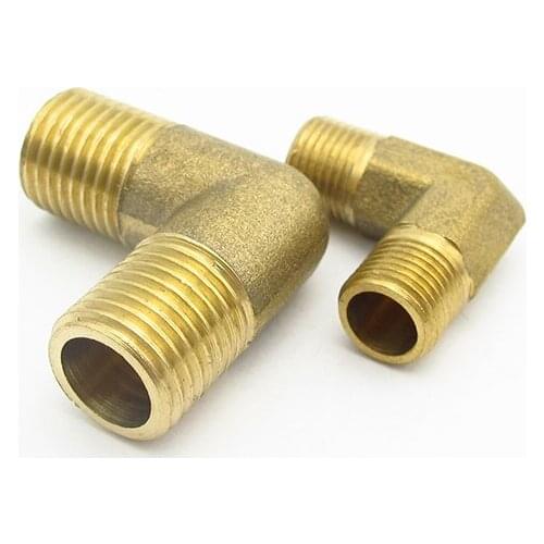 1/8" 1/4" 3/8" 1/2" 3/4" BSP Male Thread 90 Degree Elbow Brass Pipe Fitting Adapter Coupler Connector For Water Fuel Gas