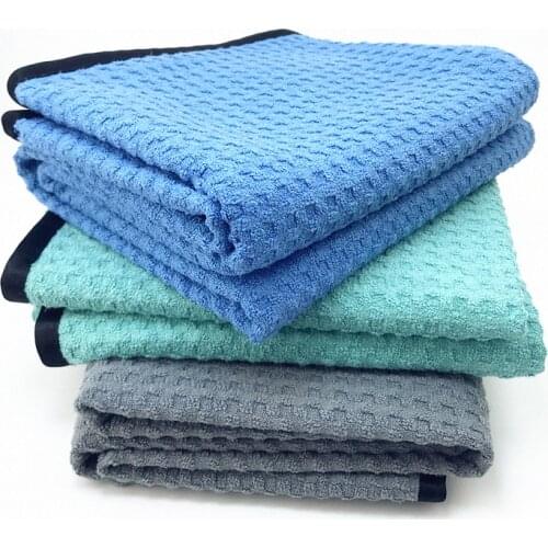 Lucullan 60x90CM Microfiber Drying Cloth Wont Scratch or Swirl Korea Fabric Waffle Towel For Glass Paint Mirror etc