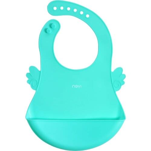 NCVI 2Pcs Cute Silicone Baby Bibs for Babies & Toddlers Waterproof Lunch Feeding Bibs with Cartoon Pattern Durable Silicone Bib