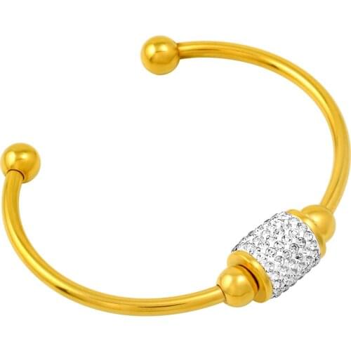 MJB0506 Elastic Adjustable Stainless Steel Twisted Cable Bangle Bracelet for Men Women