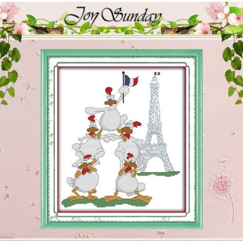 The confident cock Patterns Counted Cross Stitch 11CT 14CT Cross Stitch Set Wholesale Cross-stitch Kit Embroidery Needlework