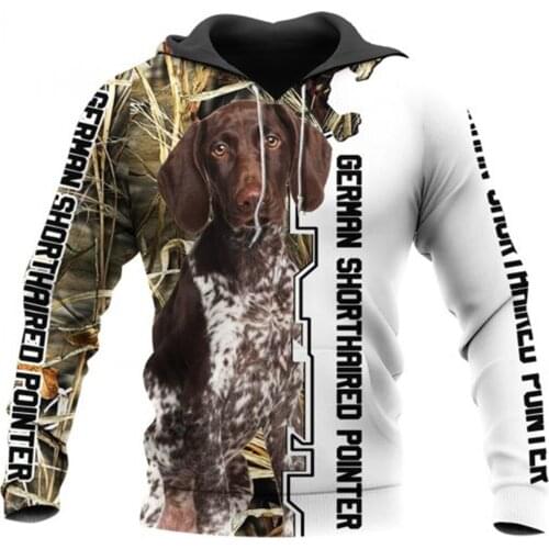 German Shorthaired Pointer 3D Printed Mens Hoodie Harajuku Streetwear Pullover Autumn Unisex Casual Jacket Tracksuits DW0256