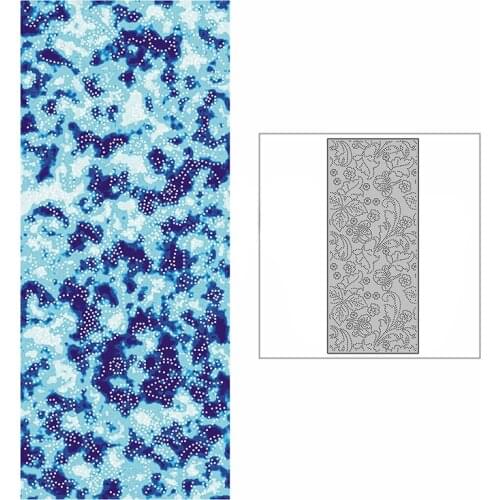 New Slim Spotted Flowers Leaves Background Plate Craft Embossing Mold 2021 Metal Cutting Dies for Scrapbooking Album Card Making