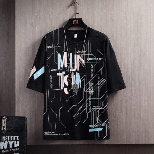 Elena Store New Fashion Summer Mens T-shirts 100 Cotton Printing Short Sleeve T-shirt Loose Casual Tops Fashion Streetwear