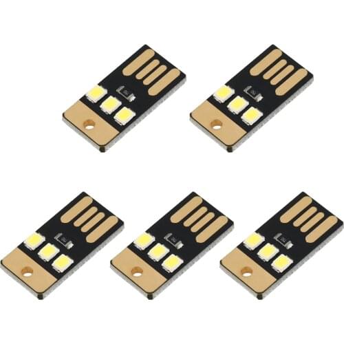 Outdoor Camping Portable Mini LED Lights Energy Saving Rechargeable Lamp Ultra-thin Mobile USB LED Keychain Night Light