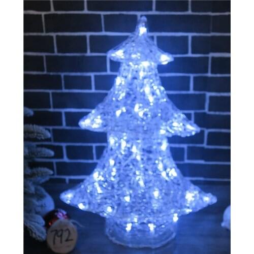 Christmas window scene decoration ornaments 60CM luminous acrylic tree decoration ornaments Christmas layout props