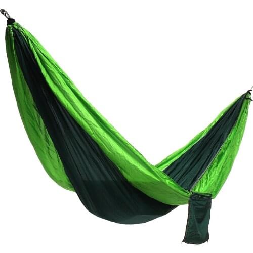 Dark Green Outdoor Hammock Home Furniture Garden Hanging Chair Single Double Travel Camping Swing Hammock Bed