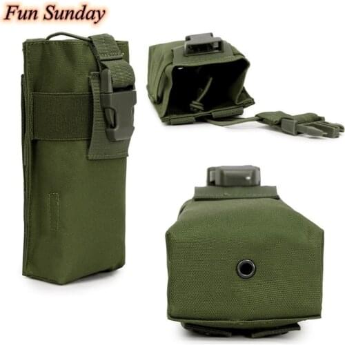 Outdoor Sports Hunting Military Tactical Airsoft Paintball Molle Radio Talkie Water Bottle Canteen Bag Pouch