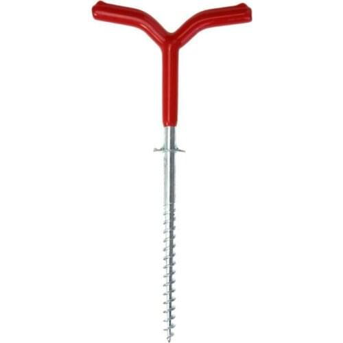 OOTDTY Outdoor Camping Tent Stakes Ice Fishing Screw Rod Stand Y Shape Screw Threads Ground Holder Rests Rack Pegs