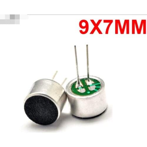 10PC/Lot 9*7mm With Pin Capacitive Electret Condenser MIC Unit Microphone 52DB #YXSMDZ2462