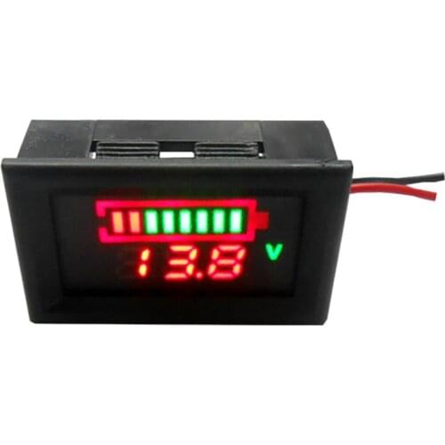 12V Car Battery Charge Level Indicator Battery Tester High Precision Battery Capacitance Tester With LED Dual Display