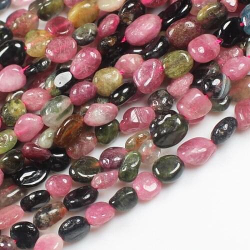 3-7mm Natural Tourmaline , Amethysts , Peridot , Apatite Irregular beads 15inch, For DIY Jewelry Making