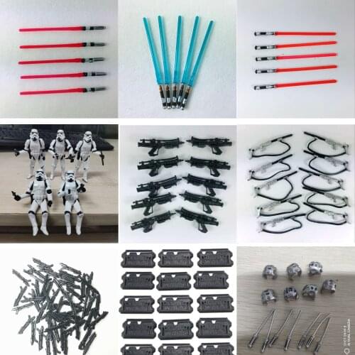 5-100pcs Light Saber Weapon Guns Stand Base Accessories Suit For SW 3.75" Action Figure,Lot 5 White trooper - Your Choice