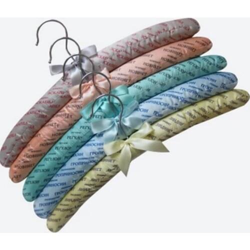 5pcs/lot 38cm adult silk cloth hangers the Multicolor hangers Color random
