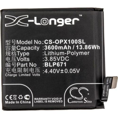 Cameron sino 3600mah battery for OPPO Find X Automobili Lamborghini Edition Dual SIM Dual SIM TD-LTE PAFM00 PAFT00 BLP671