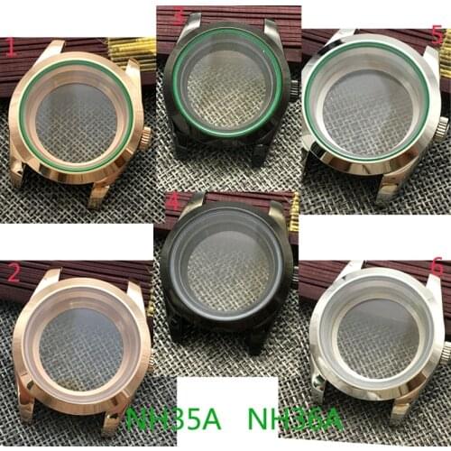 For Seiko NH35A/ NH36A Movement 39mm Case Mineral Mirror Back Cover Watch Accessories Suitable For NH35a/NH36a Mechanical